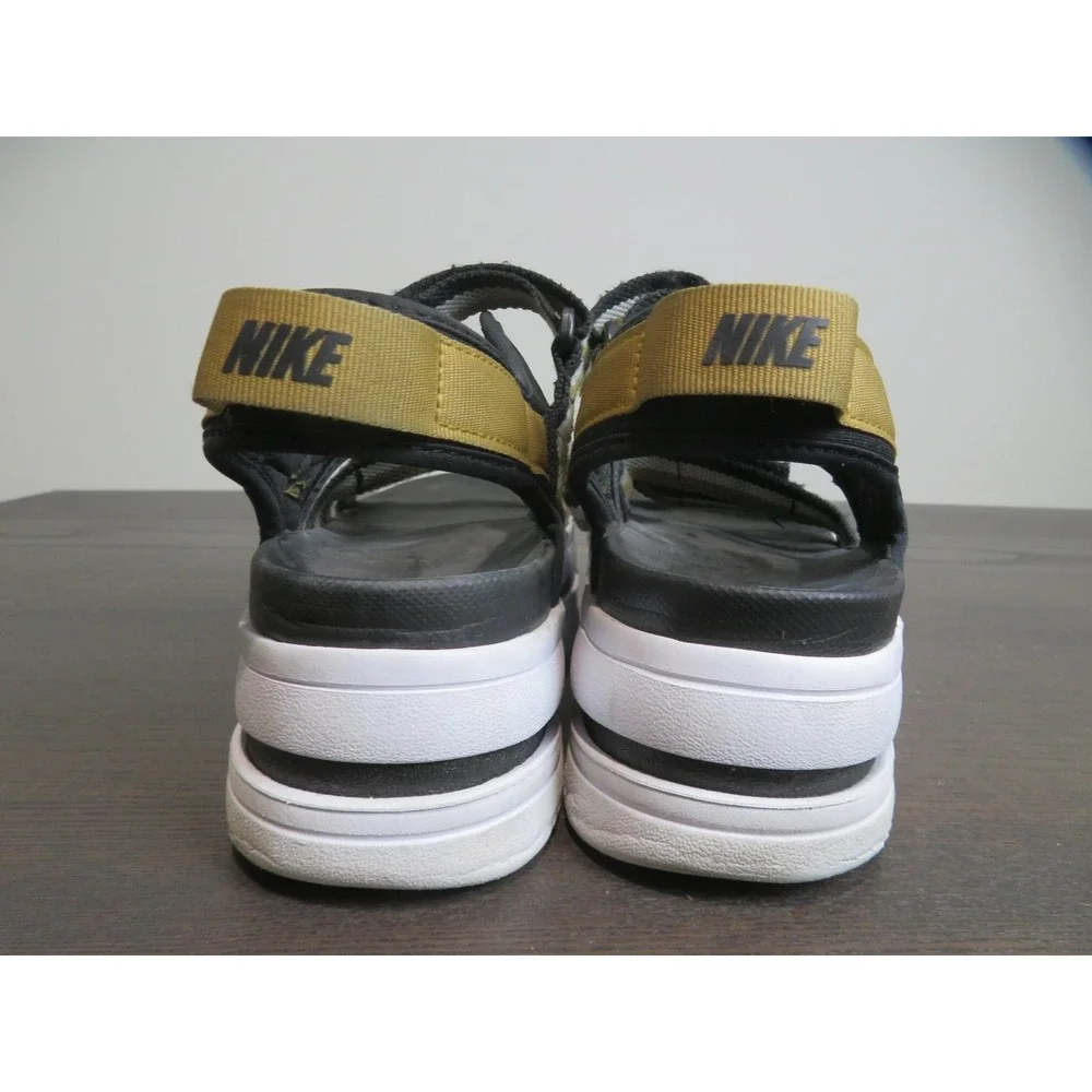 Nike Icon Classic Sandals Womens Size 8 Black Gold Strappy Platform DH0224-002 - Picture 5 of 10